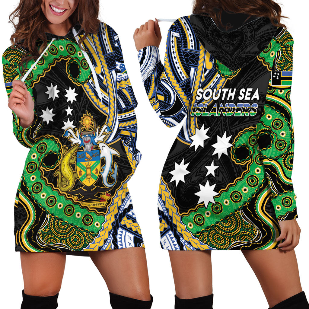 South Sea Islanders And Solomon Islands Hoodie Dress Solomons Coat Of Arms And Southern Cross