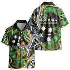 South Sea Islanders And Solomon Islands Kid Hawaiian Shirt Solomons Coat Of Arms And Southern Cross