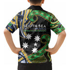 South Sea Islanders And Solomon Islands Kid Hawaiian Shirt Solomons Coat Of Arms And Southern Cross