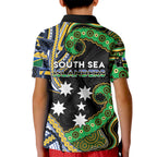 South Sea Islanders And Solomon Islands Kid Polo Shirt Solomons Coat Of Arms And Southern Cross