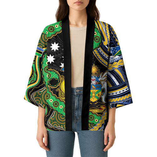 South Sea Islanders And Solomon Islands Kimono Solomons Coat Of Arms And Southern Cross