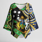 South Sea Islanders And Solomon Islands Kimono Sleeve Blouse Solomons Coat Of Arms And Southern Cross