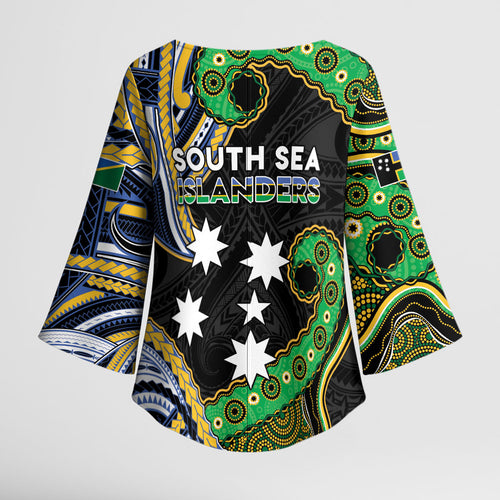 South Sea Islanders And Solomon Islands Kimono Sleeve Blouse Solomons Coat Of Arms And Southern Cross