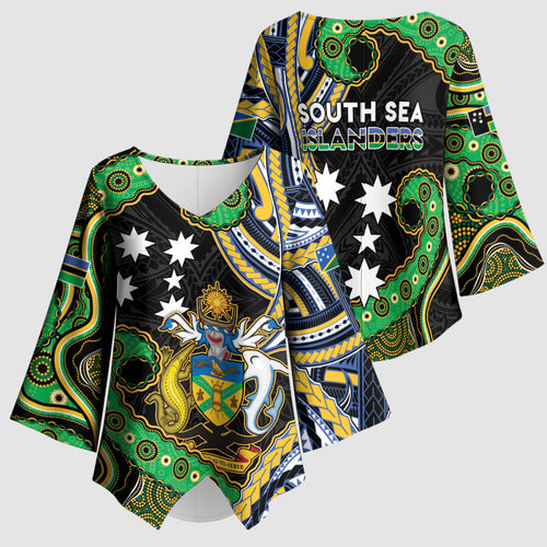 South Sea Islanders And Solomon Islands Kimono Sleeve Blouse Solomons Coat Of Arms And Southern Cross