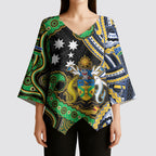 South Sea Islanders And Solomon Islands Kimono Sleeve Blouse Solomons Coat Of Arms And Southern Cross