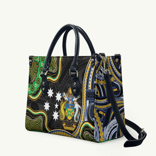 South Sea Islanders And Solomon Islands Leather Bag Solomons Coat Of Arms And Southern Cross