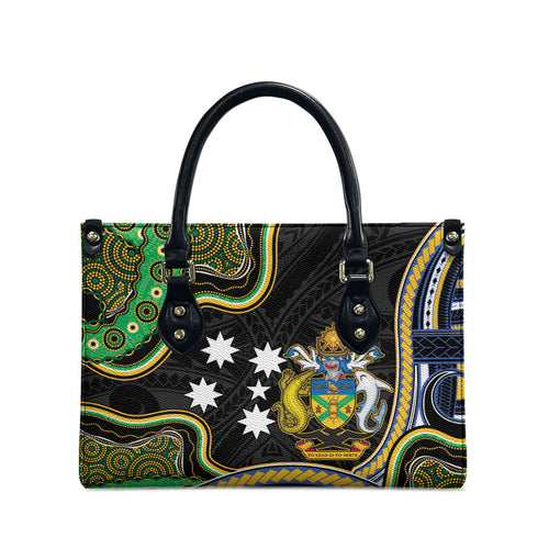 South Sea Islanders And Solomon Islands Leather Bag Solomons Coat Of Arms And Southern Cross