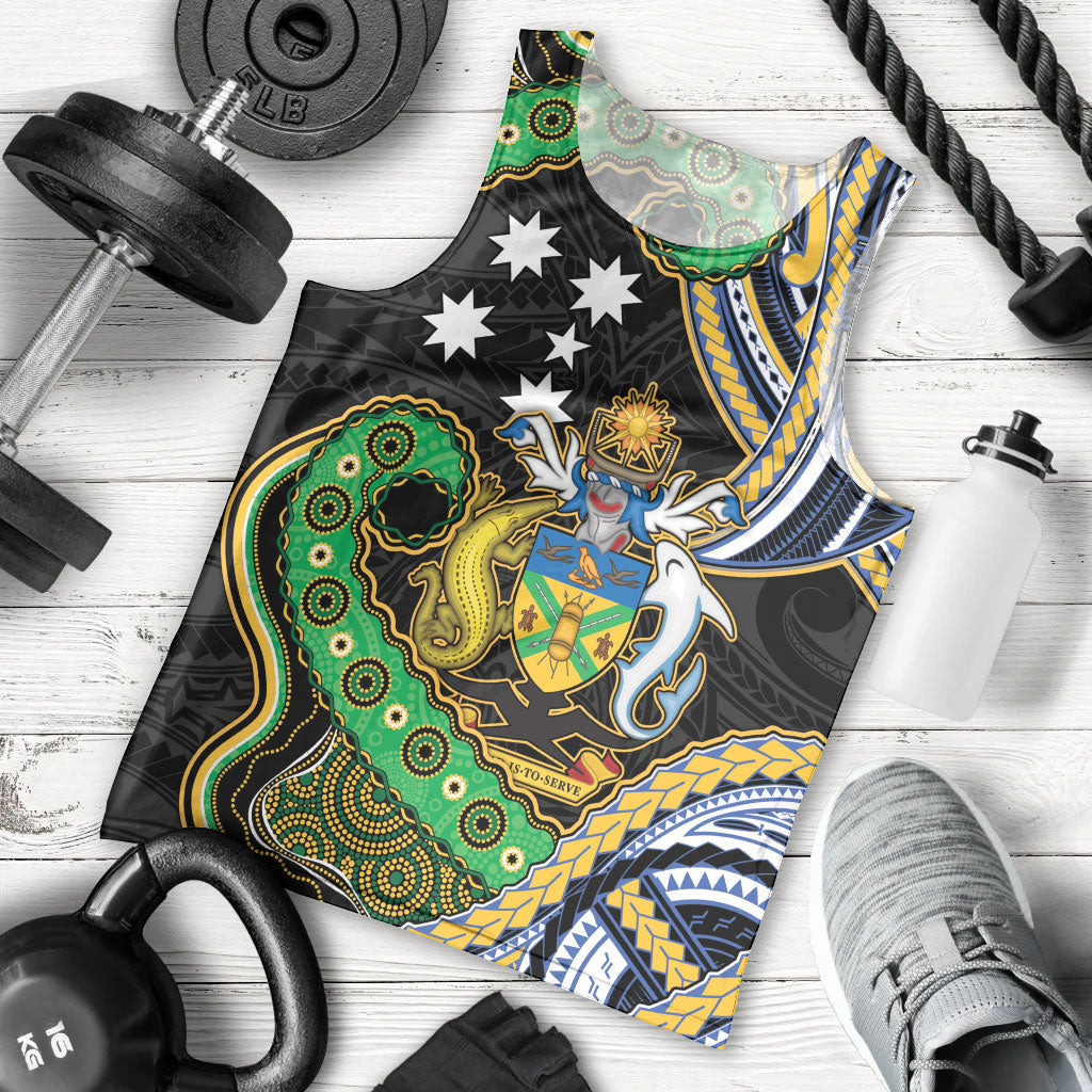 South Sea Islanders And Solomon Islands Men Tank Top Solomons Coat Of Arms And Southern Cross