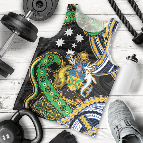 South Sea Islanders And Solomon Islands Men Tank Top Solomons Coat Of Arms And Southern Cross