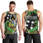 South Sea Islanders And Solomon Islands Men Tank Top Solomons Coat Of Arms And Southern Cross