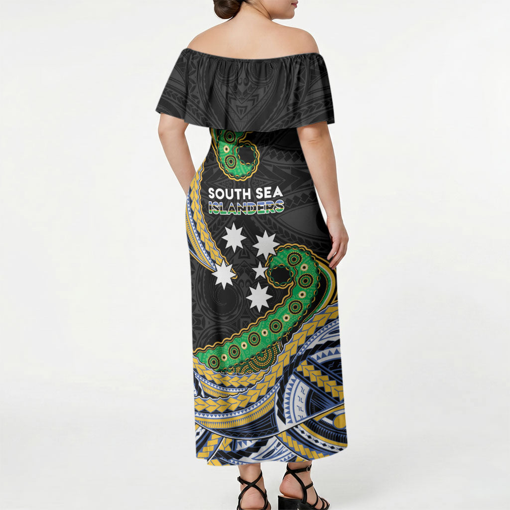 South Sea Islanders And Solomon Islands Off Shoulder Maxi Dress Solomons Coat Of Arms And Southern Cross