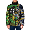 South Sea Islanders And Solomon Islands Padded Jacket Solomons Coat Of Arms And Southern Cross