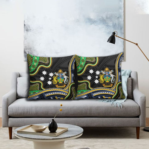 South Sea Islanders And Solomon Islands Pillow Cover Solomons Coat Of Arms And Southern Cross
