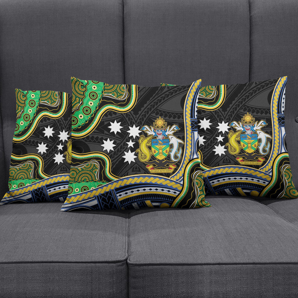South Sea Islanders And Solomon Islands Pillow Cover Solomons Coat Of Arms And Southern Cross