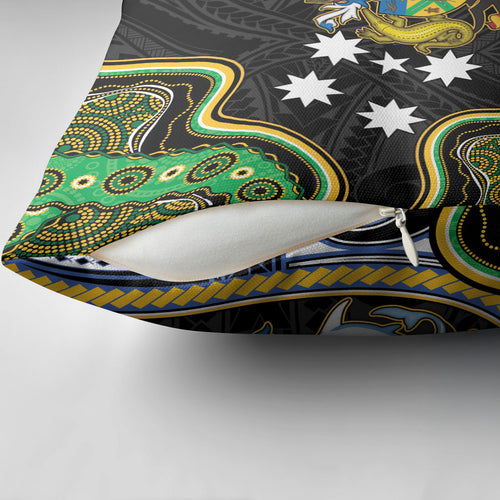 South Sea Islanders And Solomon Islands Pillow Cover Solomons Coat Of Arms And Southern Cross