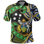 South Sea Islanders And Solomon Islands Polo Shirt Solomons Coat Of Arms And Southern Cross