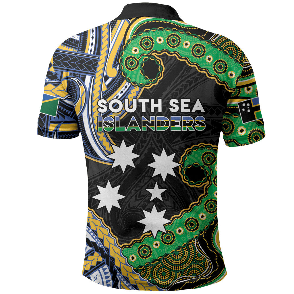 South Sea Islanders And Solomon Islands Polo Shirt Solomons Coat Of Arms And Southern Cross