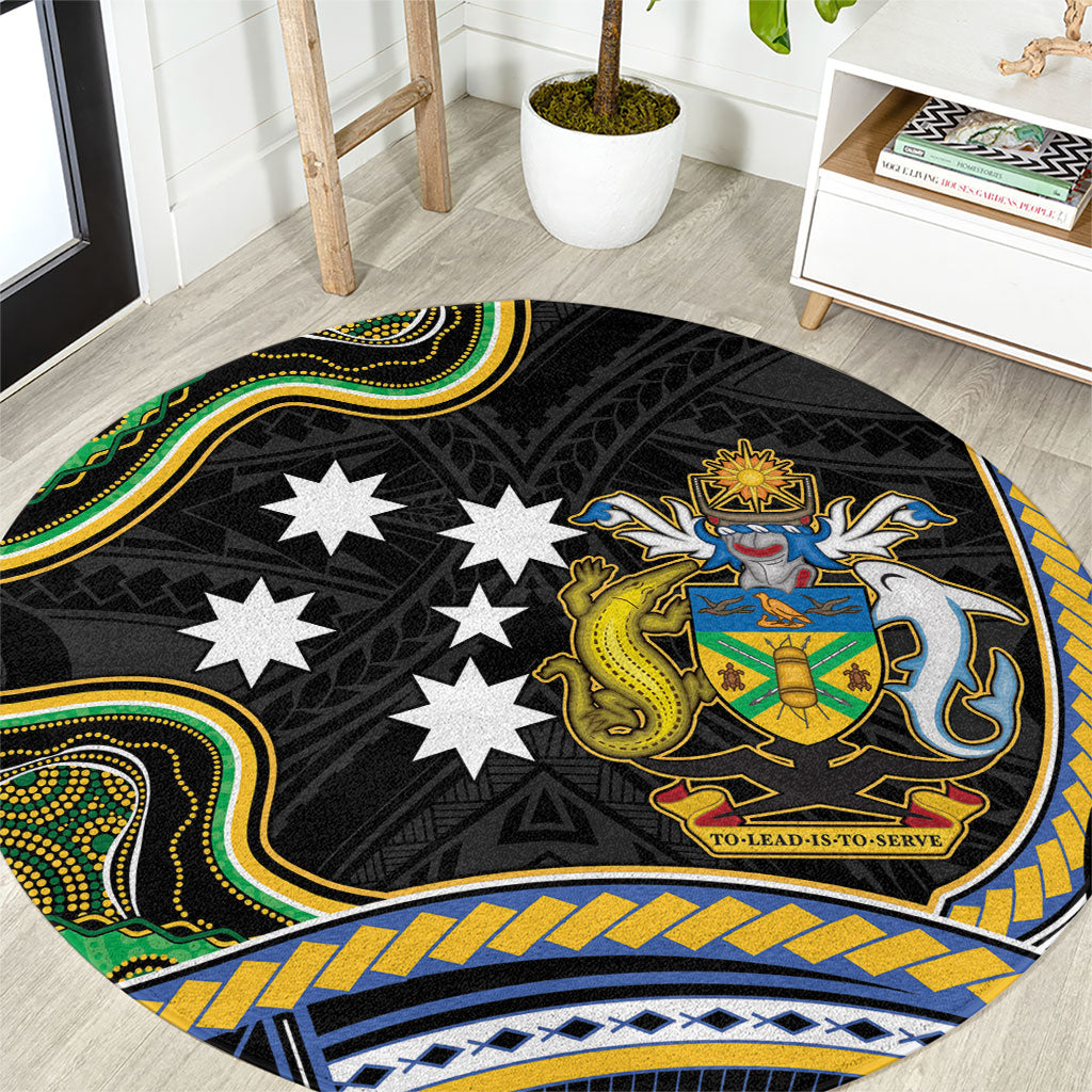 South Sea Islanders And Solomon Islands Round Carpet Solomons Coat Of Arms And Southern Cross