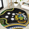 South Sea Islanders And Solomon Islands Round Carpet Solomons Coat Of Arms And Southern Cross