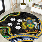 South Sea Islanders And Solomon Islands Round Carpet Solomons Coat Of Arms And Southern Cross