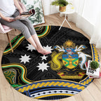 South Sea Islanders And Solomon Islands Round Carpet Solomons Coat Of Arms And Southern Cross