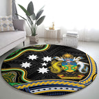 South Sea Islanders And Solomon Islands Round Carpet Solomons Coat Of Arms And Southern Cross
