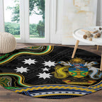 South Sea Islanders And Solomon Islands Round Carpet Solomons Coat Of Arms And Southern Cross