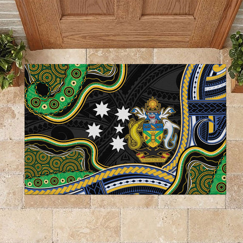 South Sea Islanders And Solomon Islands Rubber Doormat Solomons Coat Of Arms And Southern Cross