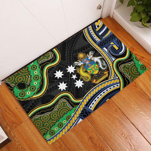 South Sea Islanders And Solomon Islands Rubber Doormat Solomons Coat Of Arms And Southern Cross