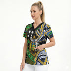 South Sea Islanders And Solomon Islands Scrub Top Solomons Coat Of Arms And Southern Cross