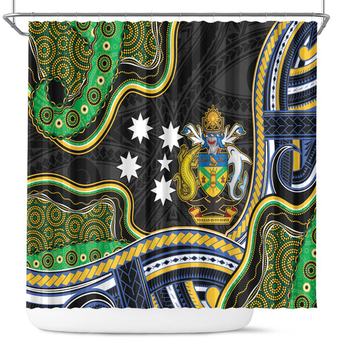 South Sea Islanders And Solomon Islands Shower Curtain Solomons Coat Of Arms And Southern Cross