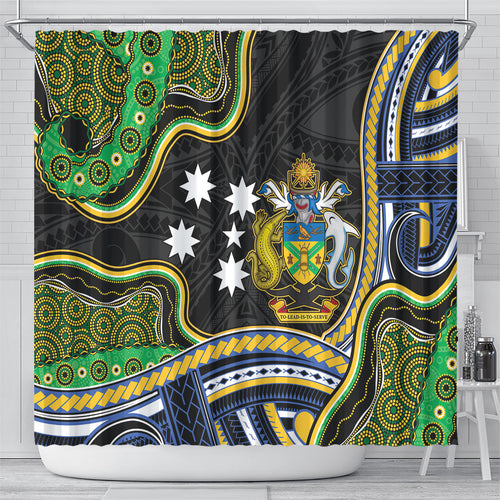 South Sea Islanders And Solomon Islands Shower Curtain Solomons Coat Of Arms And Southern Cross
