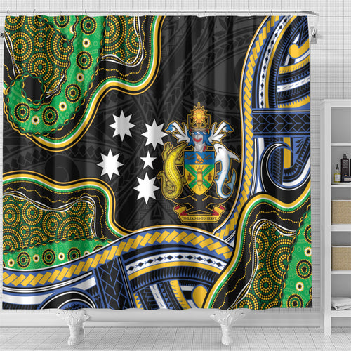 South Sea Islanders And Solomon Islands Shower Curtain Solomons Coat Of Arms And Southern Cross