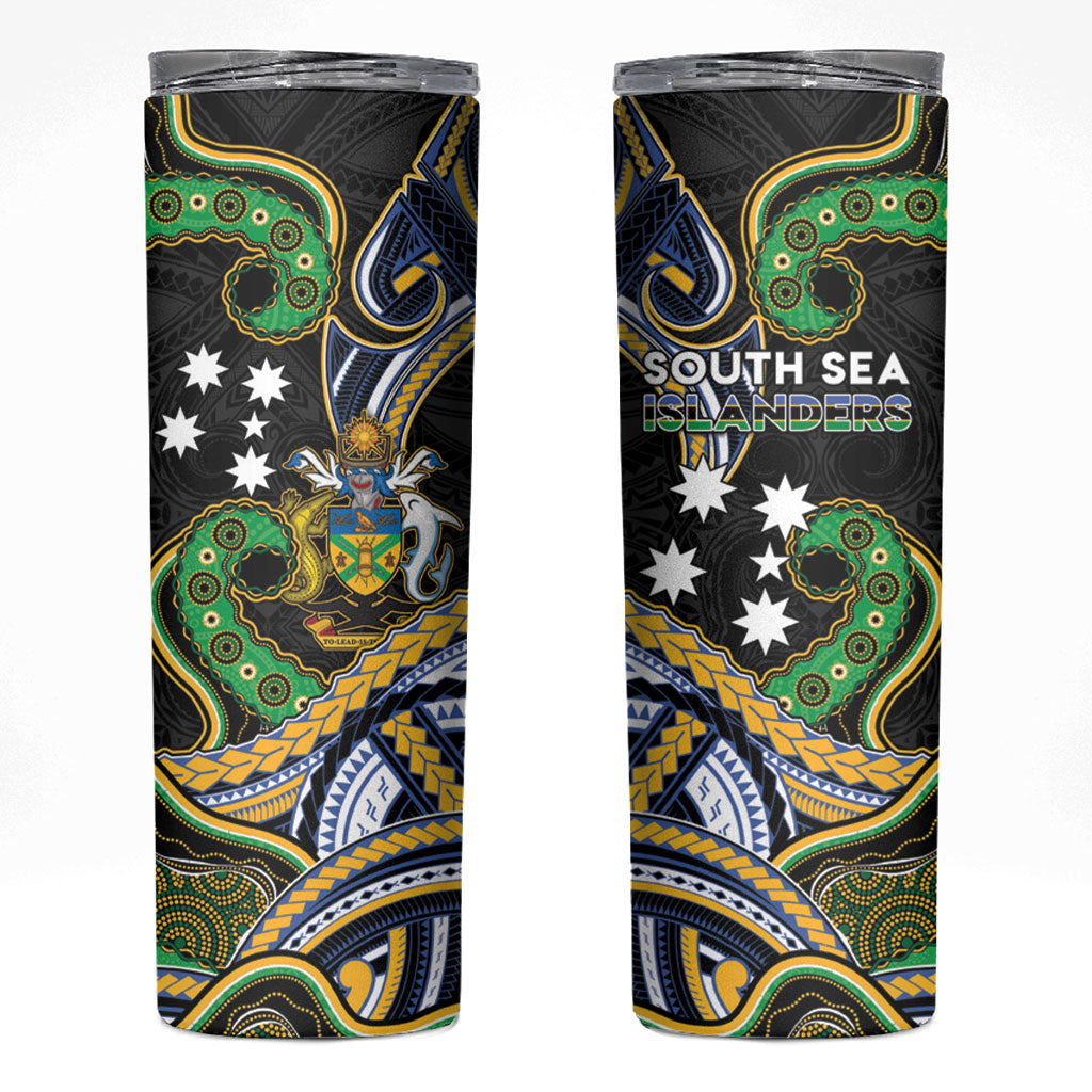 South Sea Islanders And Solomon Islands Skinny Tumbler Solomons Coat Of Arms And Southern Cross