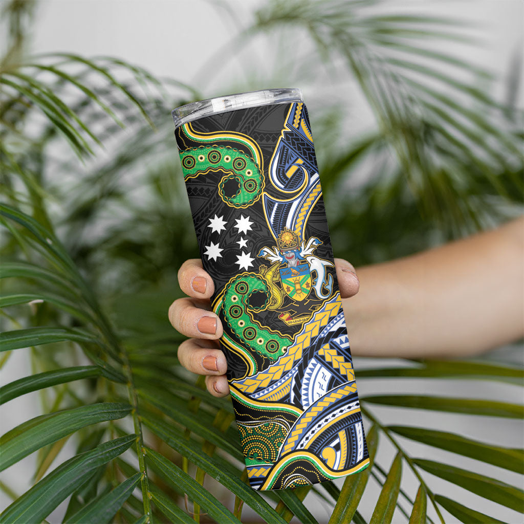 South Sea Islanders And Solomon Islands Skinny Tumbler Solomons Coat Of Arms And Southern Cross