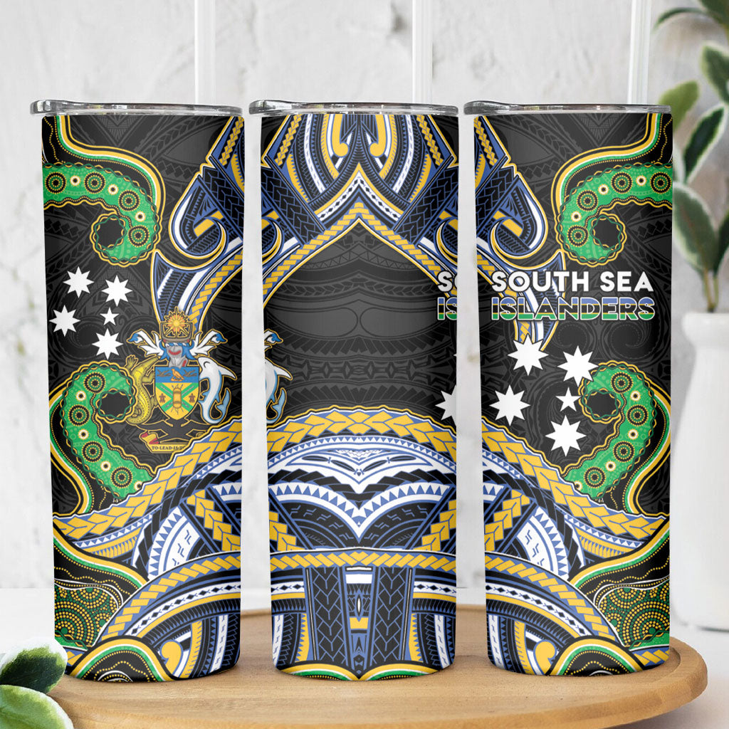South Sea Islanders And Solomon Islands Skinny Tumbler Solomons Coat Of Arms And Southern Cross