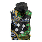South Sea Islanders And Solomon Islands Sleeveless Hoodie Solomons Coat Of Arms And Southern Cross