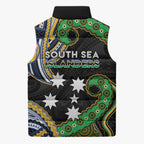 South Sea Islanders And Solomon Islands Sleeveless Puffer Jacket Solomons Coat Of Arms And Southern Cross