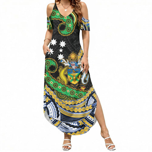 South Sea Islanders And Solomon Islands Summer Maxi Dress Solomons Coat Of Arms And Southern Cross