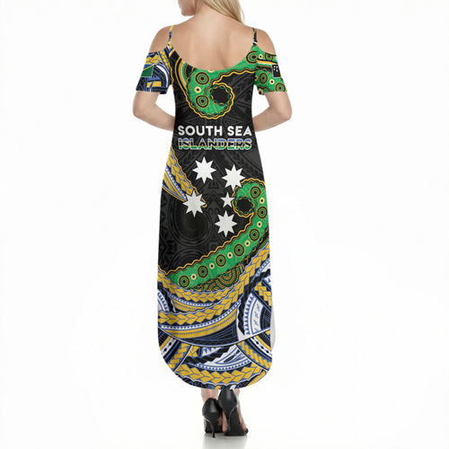 South Sea Islanders And Solomon Islands Summer Maxi Dress Solomons Coat Of Arms And Southern Cross