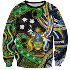 South Sea Islanders And Solomon Islands Sweatshirt Solomons Coat Of Arms And Southern Cross