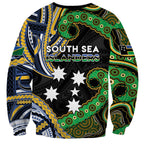 South Sea Islanders And Solomon Islands Sweatshirt Solomons Coat Of Arms And Southern Cross