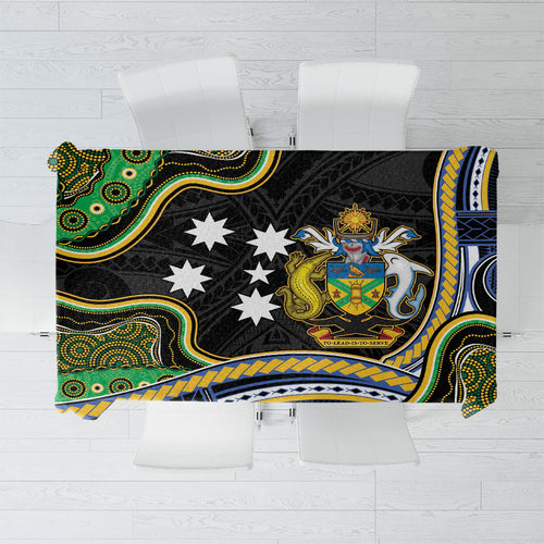 South Sea Islanders And Solomon Islands Tablecloth Solomons Coat Of Arms And Southern Cross