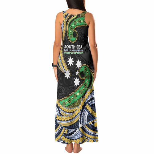 South Sea Islanders And Solomon Islands Tank Maxi Dress Solomons Coat Of Arms And Southern Cross