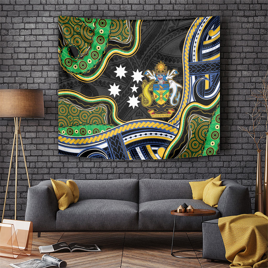 South Sea Islanders And Solomon Islands Tapestry Solomons Coat Of Arms And Southern Cross