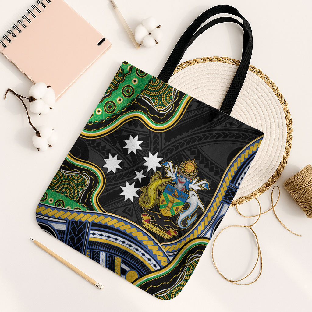 South Sea Islanders And Solomon Islands Tote Bag Solomons Coat Of Arms And Southern Cross