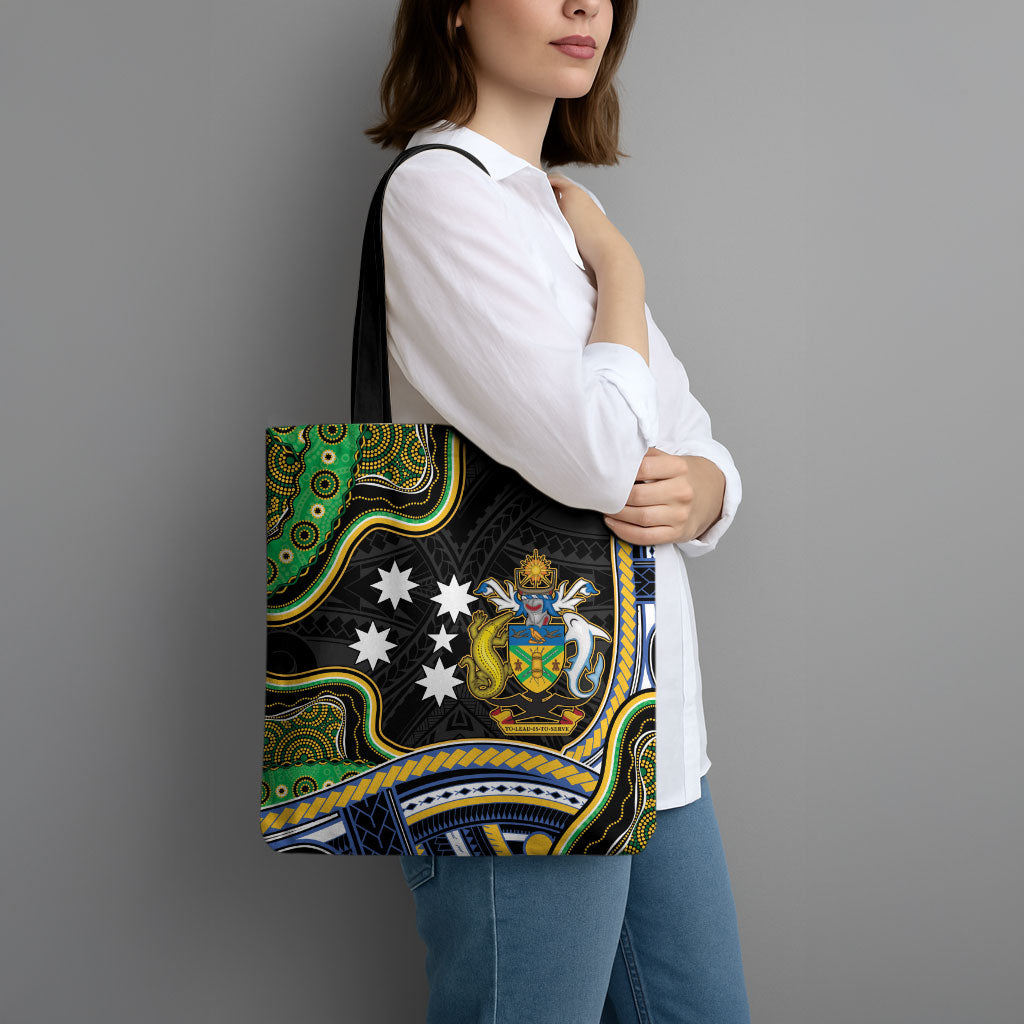 South Sea Islanders And Solomon Islands Tote Bag Solomons Coat Of Arms And Southern Cross