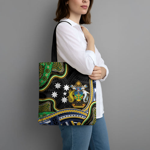 South Sea Islanders And Solomon Islands Tote Bag Solomons Coat Of Arms And Southern Cross