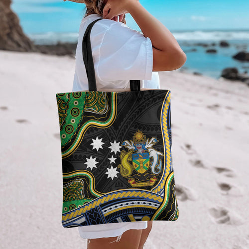 South Sea Islanders And Solomon Islands Tote Bag Solomons Coat Of Arms And Southern Cross