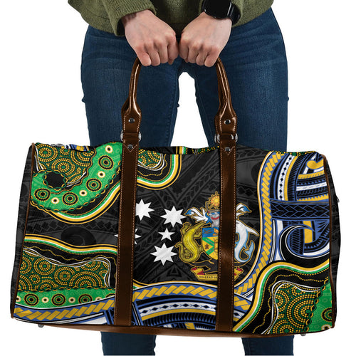 South Sea Islanders And Solomon Islands Travel Bag Solomons Coat Of Arms And Southern Cross